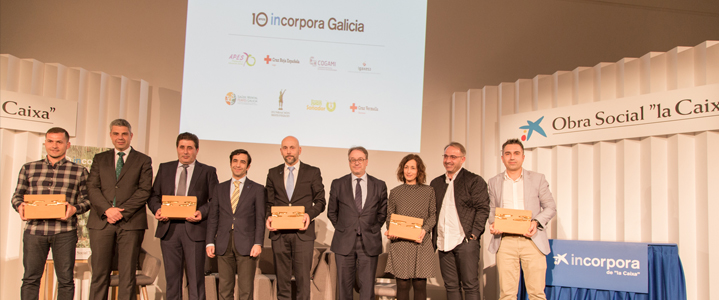Incorpora Galicia ha facilitado 3.300 puestos de trabajo en sus diez años de vida y  lo celebra en su entrega de premios