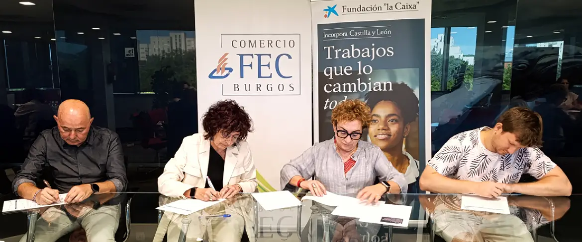 La Federación de Empresarios de Comercio de Burgos (FEC) se suma al programa Incorpora para impulsar el empleo inclusivo